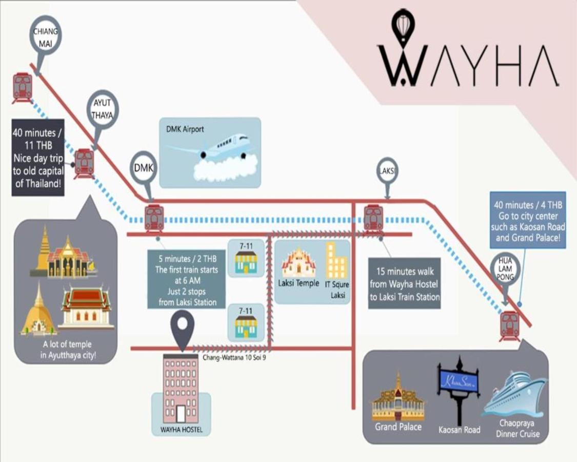 Wayha Hostel Don Mueang Airport Bangkok Bagian luar foto